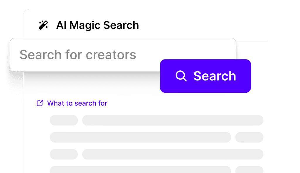 Find top-fit creators in one search